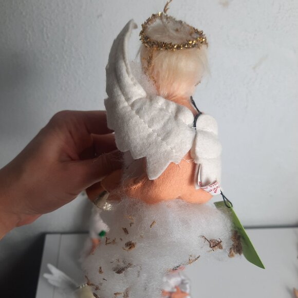 LOT OF 5 Annalee Christmas Angels, With Candle, Star, Slingshot, Trumpet, Dove - Picture 3 of 12